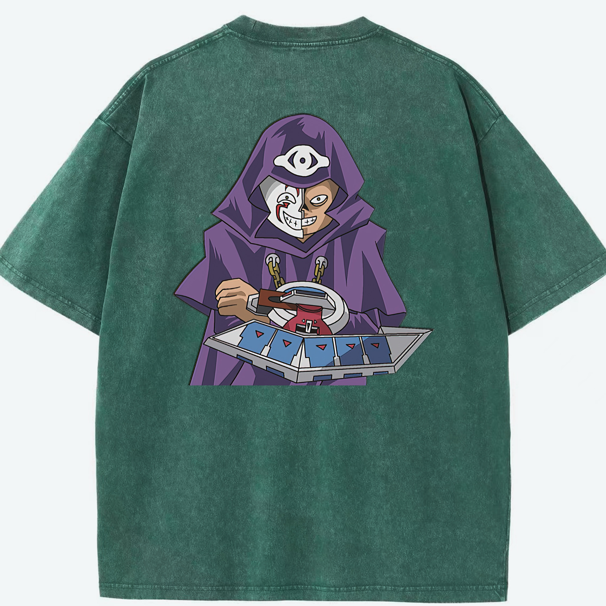 （画像用） 遊☆戯☆王 Yu-Gi-Oh! 綿100% ヴィンテージ風 半袖Tシャツ（背面プリント）